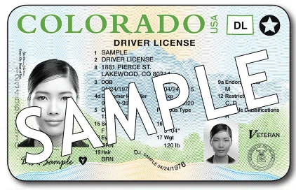 driver's license real id colorado black star