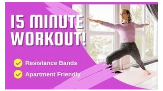 Free Printable 15 Minute Resistance Band Workout PDF (w/ pictures)
