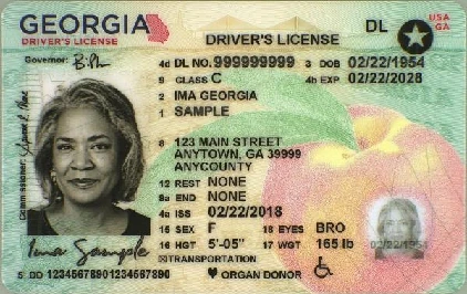 Georgia black star on driver's license