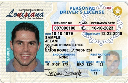 Louisiana real id drivers license