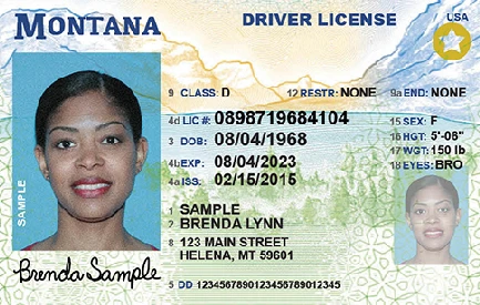 montana gold star on a driver's license