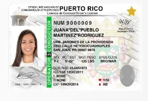 Puerto Rico REAL ID Gold star on Driver's license