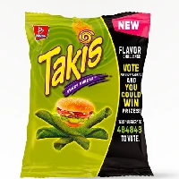Bag of Angry Burger Takis Flavor Chips