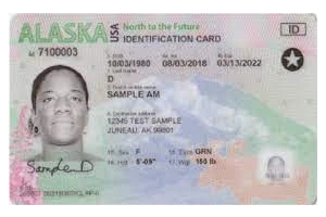 alaska real id black star on driver's license