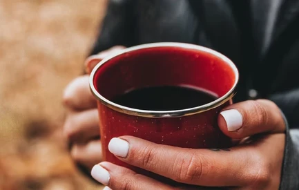 coffee in a red cup