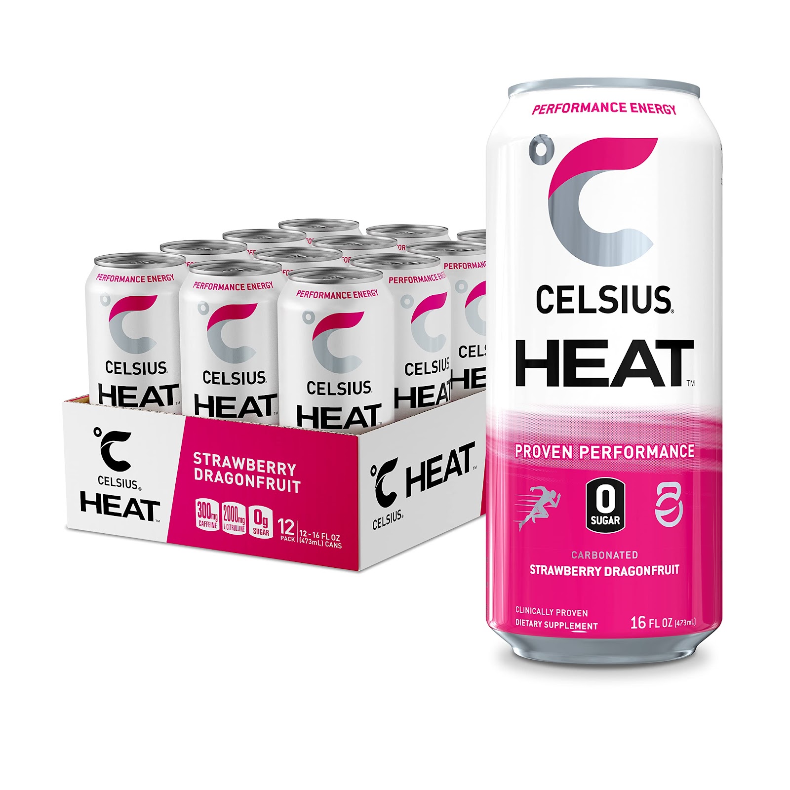CELSIUS On-the-Go Powder Stick, Combo Pack of Dragonfruit Lime and Cranberry Lemon