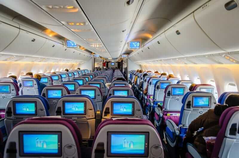Interior of a plane - Can you bring a taser on a plane?