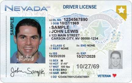 gold star on nevada driver's license